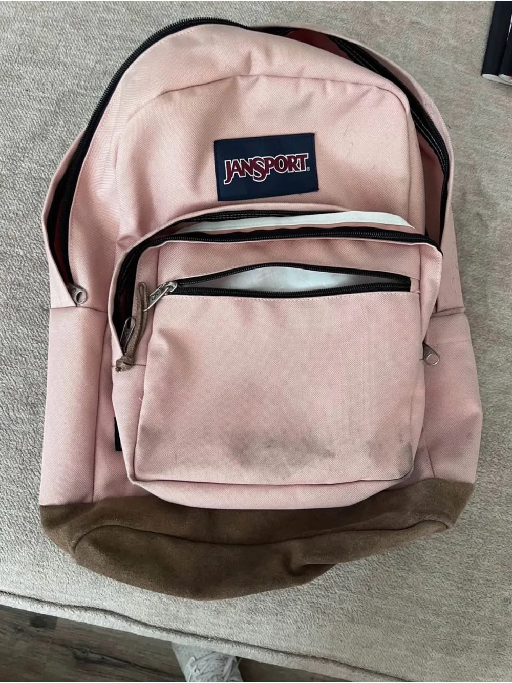 Jansport Pink and Brown Classic Backpack